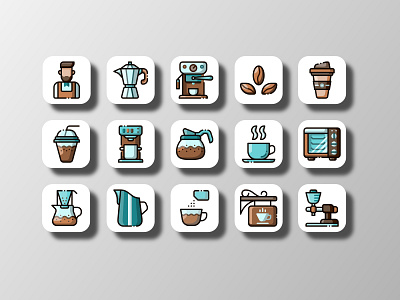 Coffee Shop (Filled Outline) app cafe coffee creative design doodle drinks filled line food and drink icon icon bundle icon pack icon set iconfinder line art outline simple ui vector vector illustration