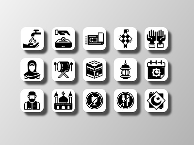 Ramadan Mubarak (Glyph) app design doodle eid glyph icon icon bundle icon set iconfinder iconography islam islamic moslem ramadan ramadhan ramazan solid ui user interface vector