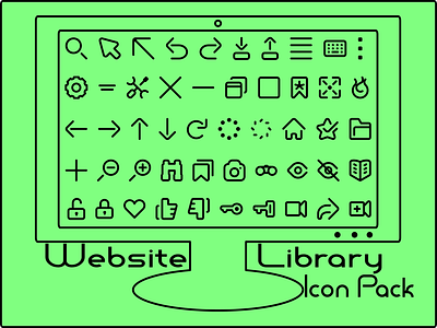 Website Library Part 1 creative design element icon icon artwork icon bundle icon set outline ui elements user inteface website