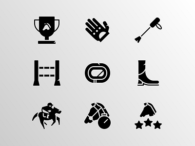 Horse Riding Sport (Glyph) app creative design doodle equestrian glyph horse icon icon bundle icon set iconfinder iconography pictogram riding sport ui uiux vector web website