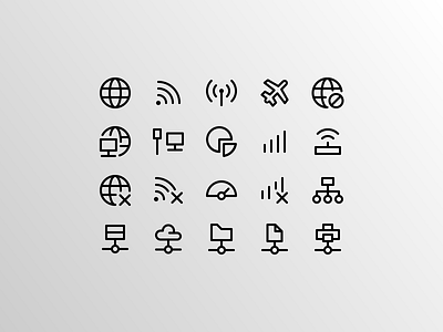 Network Element (Outline Icons) app communication creative design doodle icon icon bundle icon set iconfinder iconography information internet internetofthings network outline telecommunication ui uiux ux vector