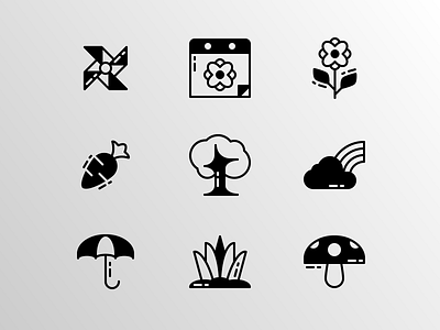 Spring and Gardening (Glyph) app creative design doodle event garden gardening glyph icon icon bundle icon set iconfinder iconography pictogram season spring supplyanddesign ui uiux vector