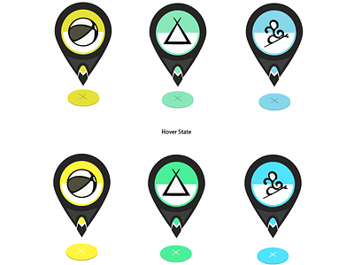 GPS Icons... Added marker and hover... gps icons icon iconset map map marker placeholder svg ui user interface vector web design