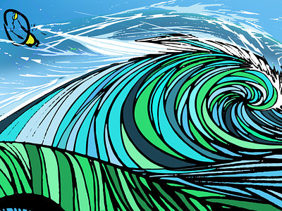 Underfakelights Surf Art abstract adobeillustator blue branding bright colourful illustrator logo skate surf surf art surfer surfing underfakelights vector wave