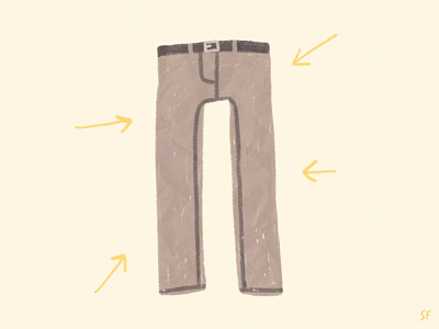 Pants beige belt covid doodle fashion illustration khakis pants slacks trousers work from home