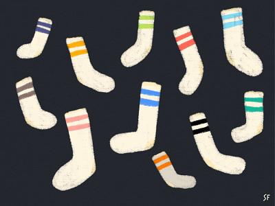 Socks athletic socks clothes clothing doodle illustration socks wear