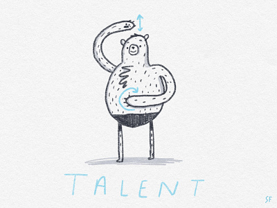 Talent ability animal bear doodle genius gifted illustration mastery skill talent