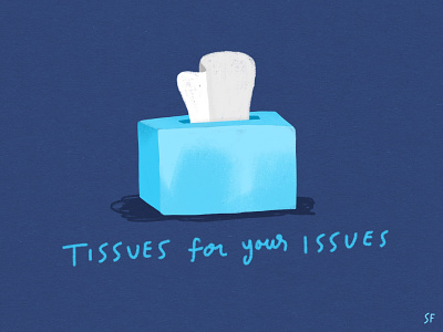 Tissues for Your Issues concerns doodle hankies illustration issues kleenex napkins tissues