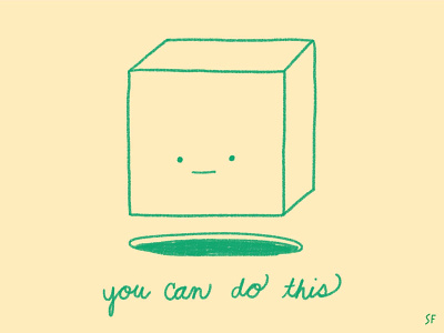 You Can Do This assured certain confident convinced cube determination doodle hole hopeful illustration motivation positive shapes square sure