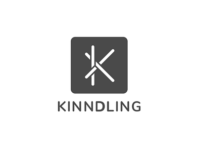 Kinndling Logo icon kindling logo logomark sticks