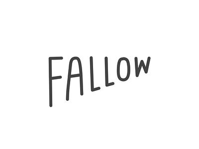 Fallow Logo handdrawn lettering logo logotype