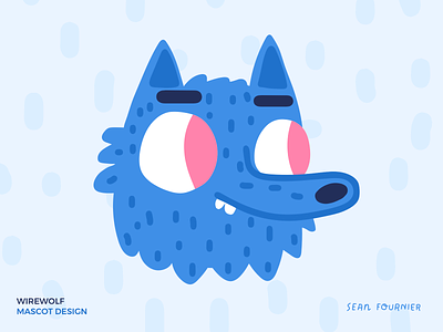 Wirewolf Mascot branding character flat illustration monster vector