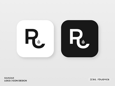 Rainjar Logo Design app app icon drop icon logo r rain