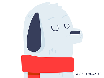 Stay Warm dog dog art dog illustration doggy illustraion scarf stay warm vector art vector illustration