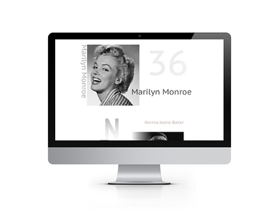 Marilyn Monroe art design figmadesign landing design longread monroe ui