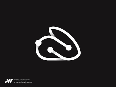 Rabbit Technology awesome brand brand and identity branding circuit icon identity logo mark modern monoline rabbit simple technology