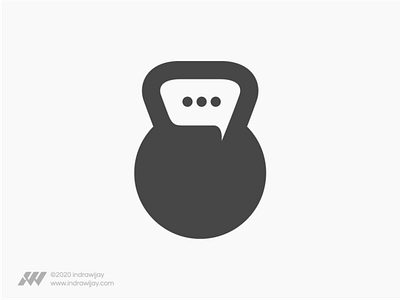 Fitness Chat logo chat fitness gym icon logo mark message messanger simple symbol