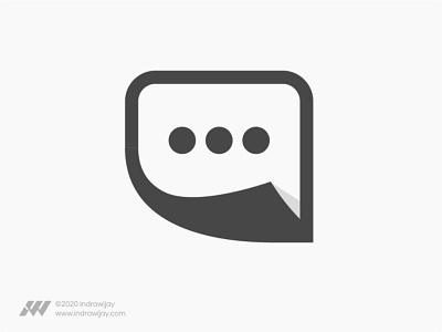 Paper Chat Logo Design apps brand branding chat icon identity logo mark message messanger simple symbol