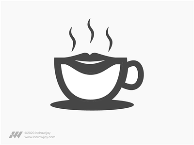 Kiss Coffee brand branding cafe cafe logo cafeteria coffee cup drink hot icon kiss lips logo mark simple symbol valentine