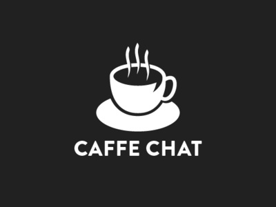 Caffe Chat brand branding caffe chat coffe design identity logo simple