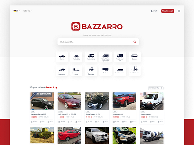 Bazzarro – Buy & sell vehicles - Web Design design design template graphic design graphics ui ui design ux ux design web design webdesign