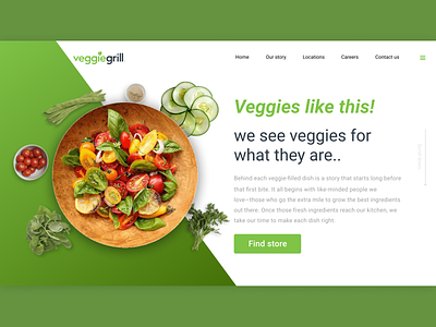Veggie design concept design design template digital graphic design graphics template design ui ux ui design ux veggie web web design
