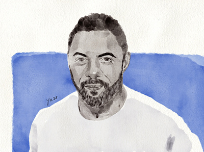 Idris Elba artwork avatar avatar design avatar icons design icon identity idriselba illustration illustration art illustrations illustrator photoshop portrait portrait art portrait illustration portrait painting portraits watercolor watercolour