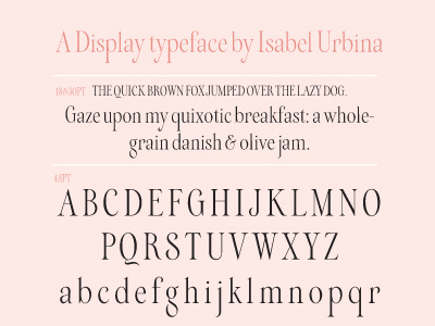 W.I.P Olivia specimen type type design typeface typography