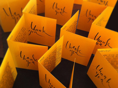 Thank You Cards hand-made lettering