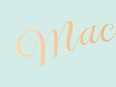 Macaroons lettering script typography