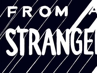 Rants from a Stranger comic hand drawn lettering typographic novel typography