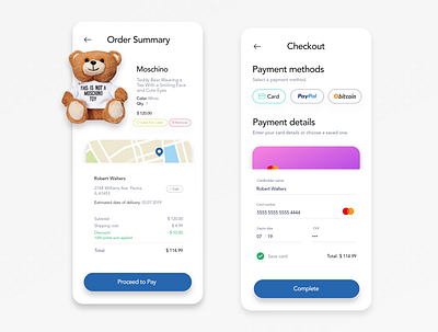 Mobile Checkout Design app app design checkout dailyui dailyui 002 dailyui002 mobile ui order summary ui ux