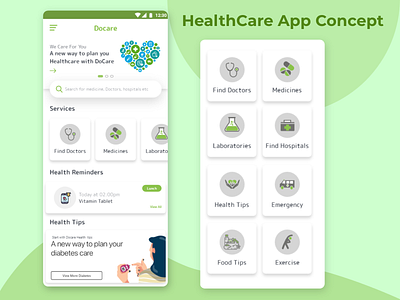 Docare - Health Care App Concept