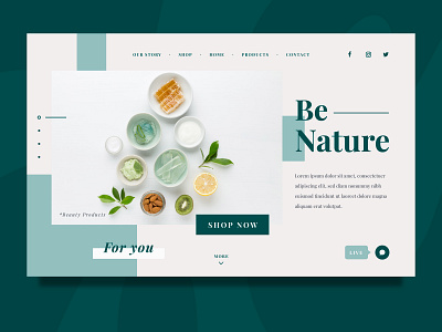 Natural Beauty Products Website Design Concept