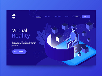 Virtual Reality Landing Website Concept