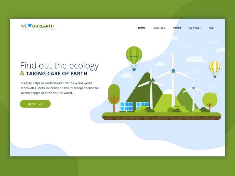 Natural Resources and Green Ecology Website Design proffesional ui adobexd ecoweb mordernweb modernui gogreenwebsite ecologywebsite websites website concept design businness webdesign uidesign