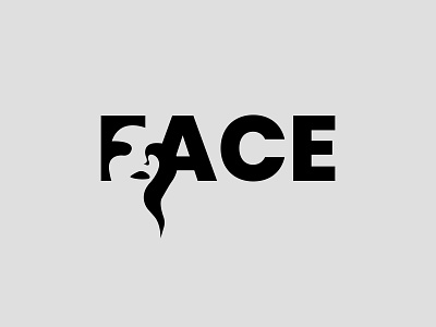 Face Logo clean creative face logo typography vector