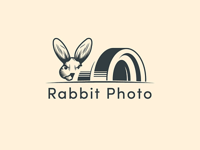 Rabbit Photo abstract branding design icon logo logodesign minimalist photography rabbit logo typography vector