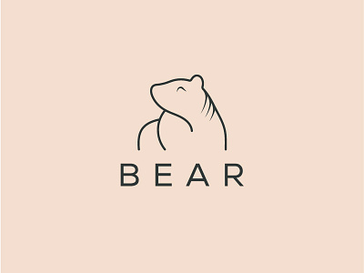 Bear bear branding clean creative design graphic design illustration logo logodesign minimalist ui vector