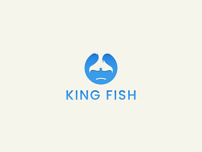 King Fish branding clean creative design fish graphic design illustration king logo logodesign minimalist ui vector