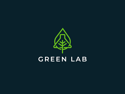 Green Lab branding clean creative design graphic design green illustration lab logo logodesign minimalist natural vector