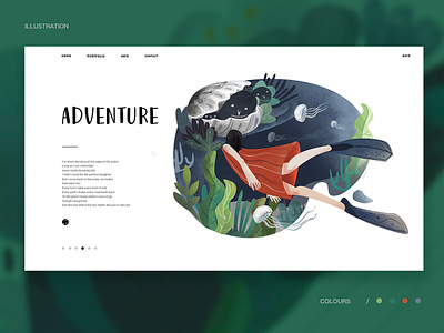 Adventure adventure design illustration jellyfish sea ui