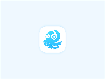 blue octopus app brand and identity branding design esportlogo icon illustration logo minimal vector