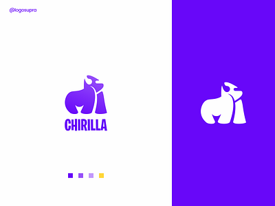 Chirilla (chilling gorilla) app brand and identity branding design esportlogo icon illustration logo minimal vector