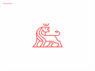 Lion King logomark app brand and identity branding design esport icon illustration logo minimal vector