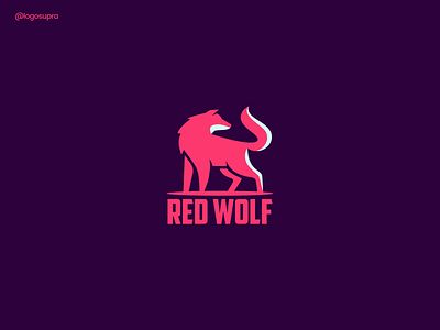 Red Wolf app brand and identity branding design esportlogo icon illustration logo minimal vector