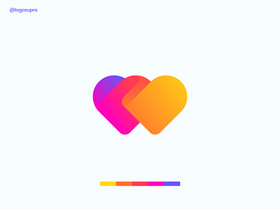 Gradient W app brand and identity branding design icon illustration logo minimal typography vector