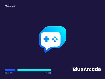 blue arcade app brand and identity branding design esport icon illustration logo ui vector