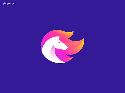 flaming horse app brand and identity branding design icon illustration logo minimal vector web