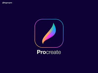 PROcreate (redesign challenge) app brand and identity branding design icon illustration logo minimal vector web